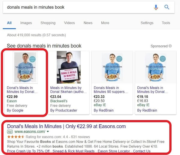 feedbaseret-tekstannonce-pa-google-sogning-plus-Google-shoppingresultater