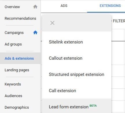 opsætning-af-Google-Lead-Form-Extensions