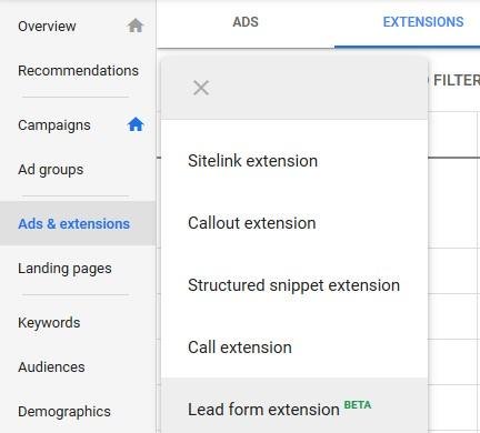 opsætning-af-Google-Lead-Form-Extensions